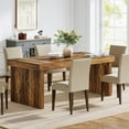 thumbnail image 1 of Tribesigns 63-Inch Dining Table for 6, Rustic Rectangular Wood Kitchen Table, Large Dinner Table with Sturdy Pedestal for Dining Room, Kitchen, 1 of 7
