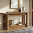 thumbnail image 1 of Tribesigns 63-Inch Farmhouse Console Table, Narrow Long Sofa Table Behind the Couch, 2-Tier Storage Entryway Furniture for Hallway, Entrance, Living Room, Rustic Brown, 1 of 9