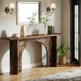 thumbnail image 1 of Tribesigns 63-Inch Farmhouse Console Table, Rustic Wood Sofa Wall Table with Curved Arch Brace for Living Room, Entrance (Rustic Brown), 1 of 5
