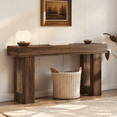thumbnail image 1 of Tribesigns 63-Inch Long Console Table, Farmhouse Entryway Table for Entrance, Hallway, Living Room（Rustic Brown), 1 of 7