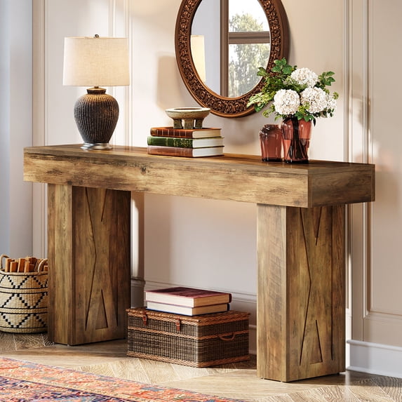 Tribesigns 63 Inch Long Console Table Farmhouse Sofa Table for Entrance ...