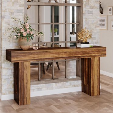 Tribesigns 63-Inch Farmhouse Console Table - Narrow Sofa Table For Living Room, Entryway & Hallway Storage