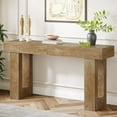 thumbnail image 1 of Tribesigns 63-Inch Long Console Table, Farmhouse Wooden Sofa Table Behind The Couch（Natural), 1 of 6