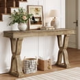 thumbnail image 1 of Tribesigns 63-Inch Solid Wood Console Table, Farmhouse Narrow Entryway Table with X-Shaped Legs for Living Room, Hallway, or Foyer, 1 of 8