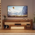 thumbnail image 1 of Finmind 63 Inch TV Stand for 55/60/65 Inch TVs, 63 Inch Farmhouse Entertainment Center with Open Storage Shelves, Television Console Table for Living Room, Bedroom, Rustic Brown, 1 of 6