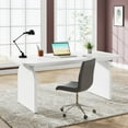 thumbnail image 1 of Tribesigns 63-Inch Wood Executive Desk, Modern Large Office Computer Desk Workstation for Home Office (White), 1 of 5