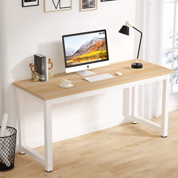 Tribesigns 63" Large Computer Desk, Modern Simple Style Study Writing Desk