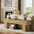 thumbnail image 1 of Tribesigns 63“ Long Entryway Bench, Farmhouse Wooden Dining Bench, Indoor End of Bed Bench, 1 of 6
