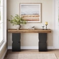 thumbnail image 1 of Tribesigns 63" Modern Console Tables, Narrow Wood Long Sofa Table Behind The Couch, Brown, 1 of 5