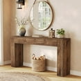 thumbnail image 1 of Tribesigns 63" Solid Wood Console Table, Large Entryway Table, Extra Long Sofa Table with 2 Drawers, 1 of 7