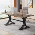 thumbnail image 1 of Tribesigns 63" W x 31.5" D Large Home Office Desks, Modern Executive Desk (Without Chair), 1 of 6