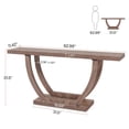 thumbnail image 1 of Tribesigns 63 inch Console Table, 2-Tier Farmhouse Entryway Sofa Tables for Living Room Hallway Foyer Corridor, Retro Brown, 1 of 6
