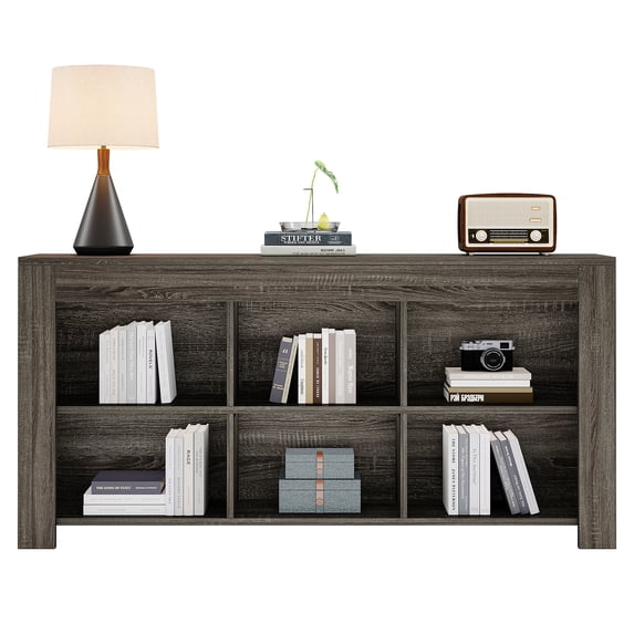 Tribesigns 63-inch Horizontal Bookcase With 6 Cubes Storage Organizer