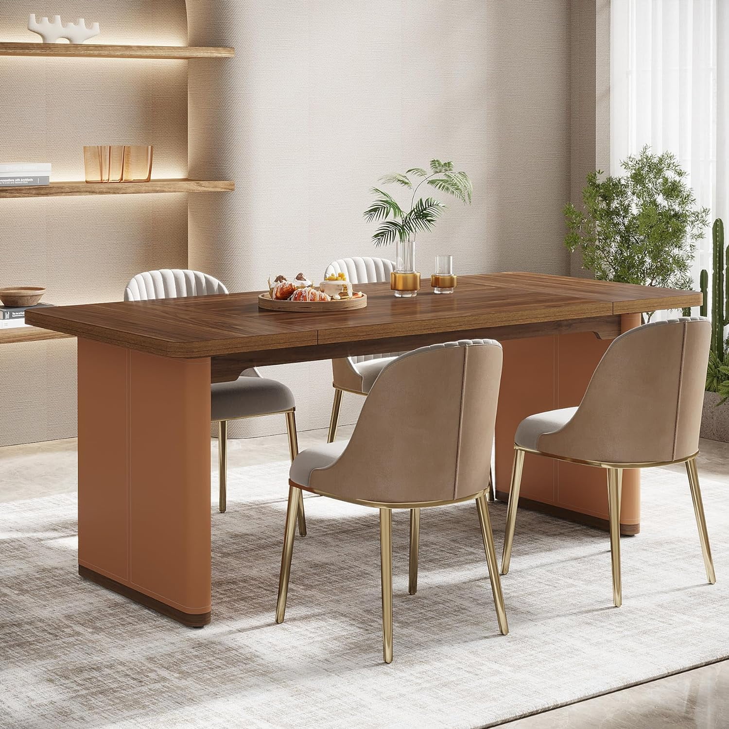 Tribesigns 63 inch Rectangular Dining Table for 46 People, Large