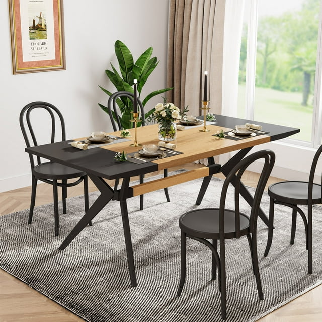 Tribesigns 63 inches Dining Table for 4-6, Large Rectangular Wood ...