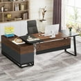 Tribesigns 67” LShaped Executive Desk with 55” File Corner