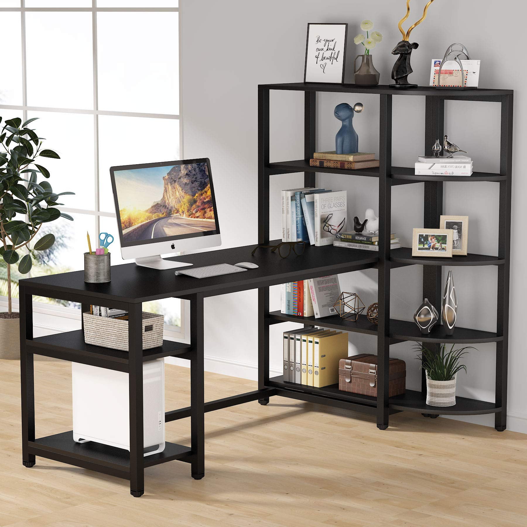 Storage Desk with Cubbies