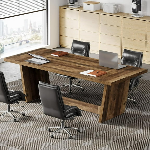 Tribesigns 6FT All Wood Conference Table, 70.87" W x 31.5" D Rectangular Seminar Table for Meeting Room