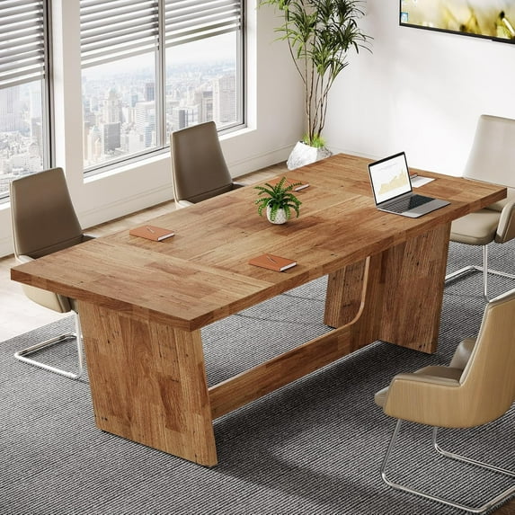 Tribesigns 6FT All Wood Conference Table, 70.87" W x 31.5" D Rectangular Seminar Table for Meeting Room