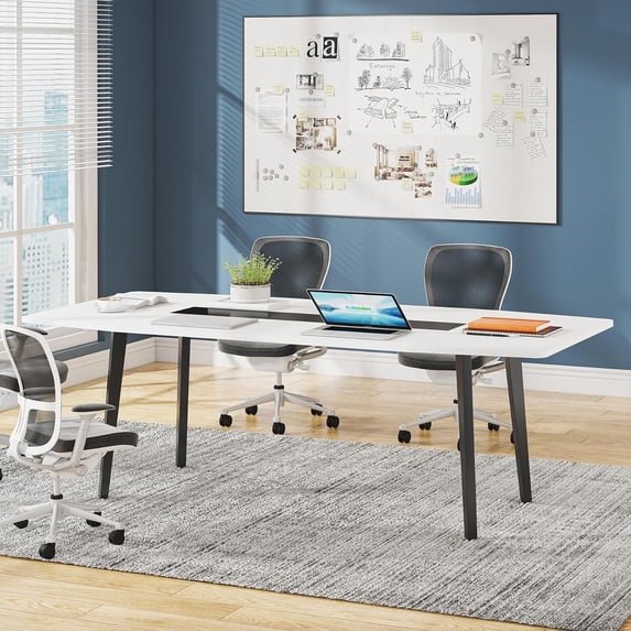 Tribesigns 6FT Conference Table, 70.8L x 35.4W x 29.5H inches Boat Shaped Meeting Table