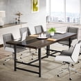 thumbnail image 1 of Tribesigns 6FT Conference Table, 70.9" W x 31.5" D Meeting Room Table, Large Rectangular Computer Desk for Office, Dark Grey, 1 of 7