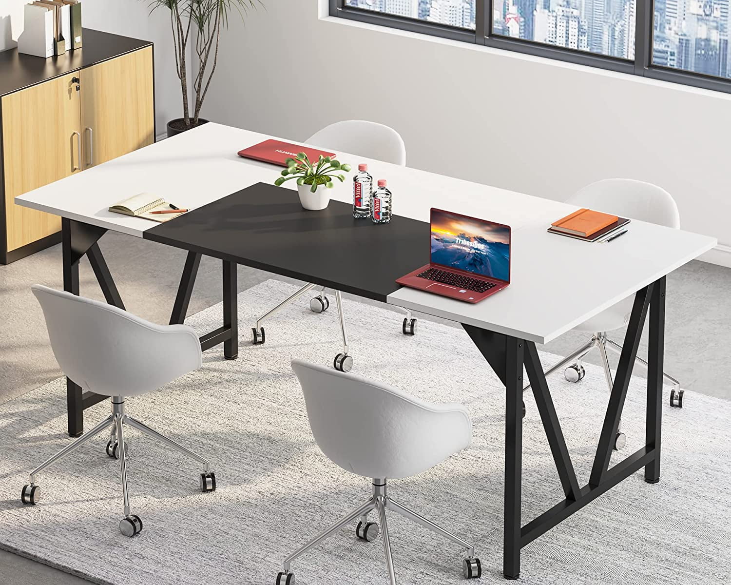 Tribesigns 6FT Conference Table, Modern Meeting Table, Rectangular ...