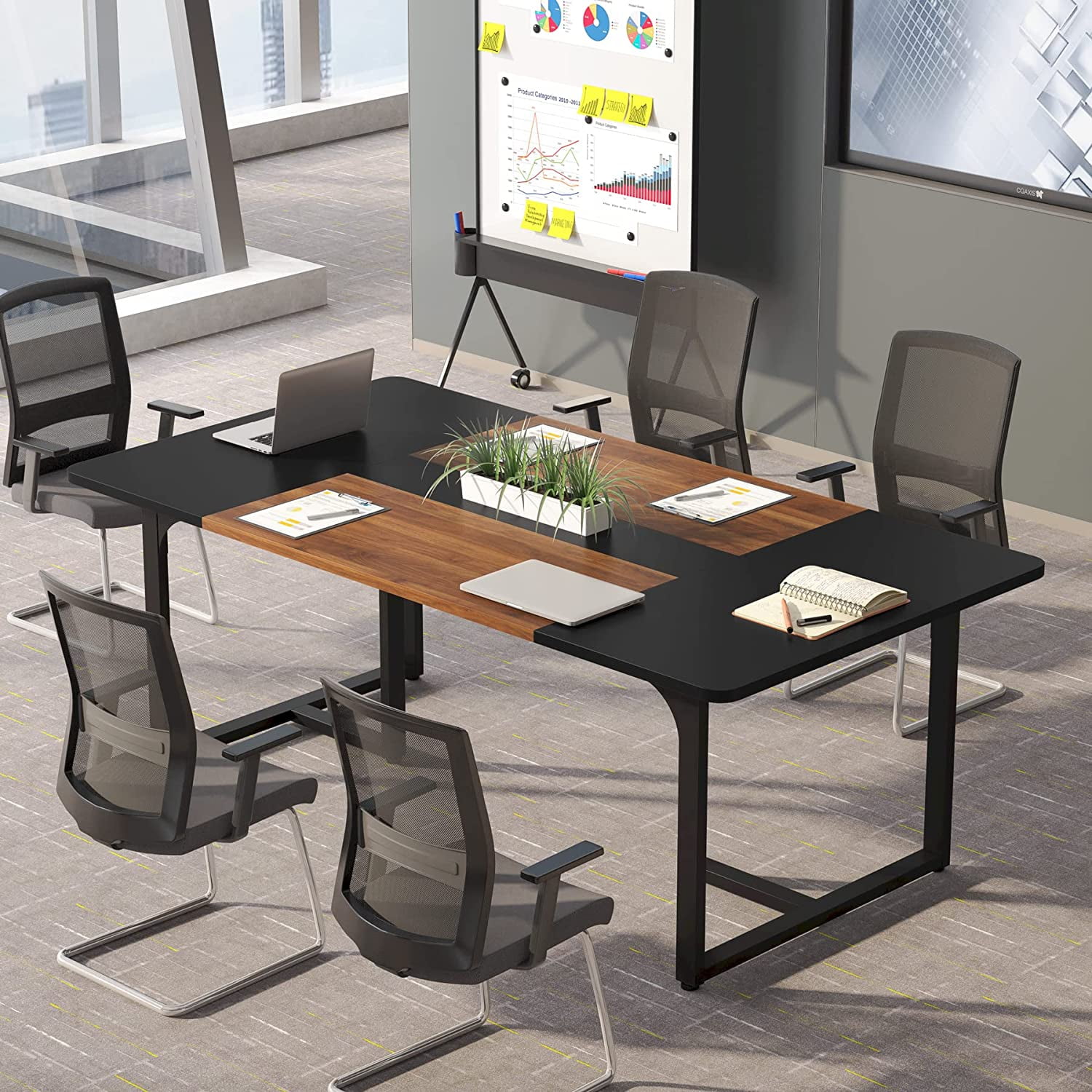 Tribesigns 6FT Meeting Table up for 8 People, Rectangle Conference