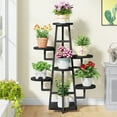 thumbnail image 1 of Tribesigns 7 Tier Plant Stand Indoor, Tall Plant Shelf for Multiple Plants, Wooden Corner Plant Pots Holder Rack Flower Stand Shelf Planter Organizer for Living Room Balcony Garden, Black, 1 of 8
