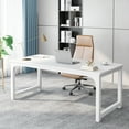 thumbnail image 1 of Tribesigns 70.8”Executive Desk, Large Office Computer Desk with Thicken Frame, Modern Simple Workstation Business Furniture for Home Office, White, 1 of 7