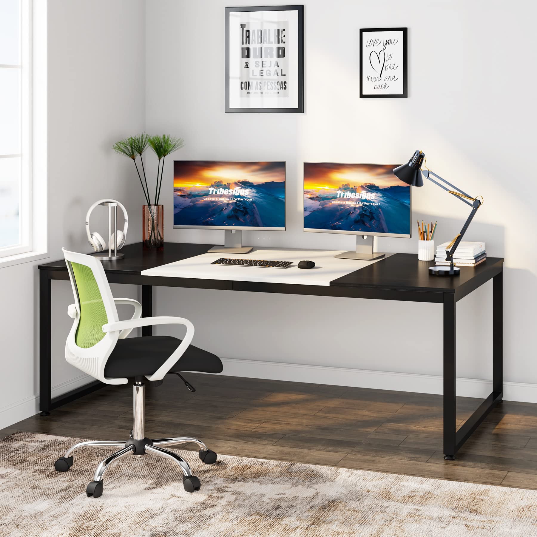 Tribesigns Modern Computer Desk, 70.8 x 31.5 inch Large Office