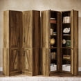 thumbnail image 1 of Tribesigns 70.8" Tall Corner Cabinet, Farmhouse Storage Cabinet with 4 Doors & 5 Storage Shelves (Set of 2), 1 of 7