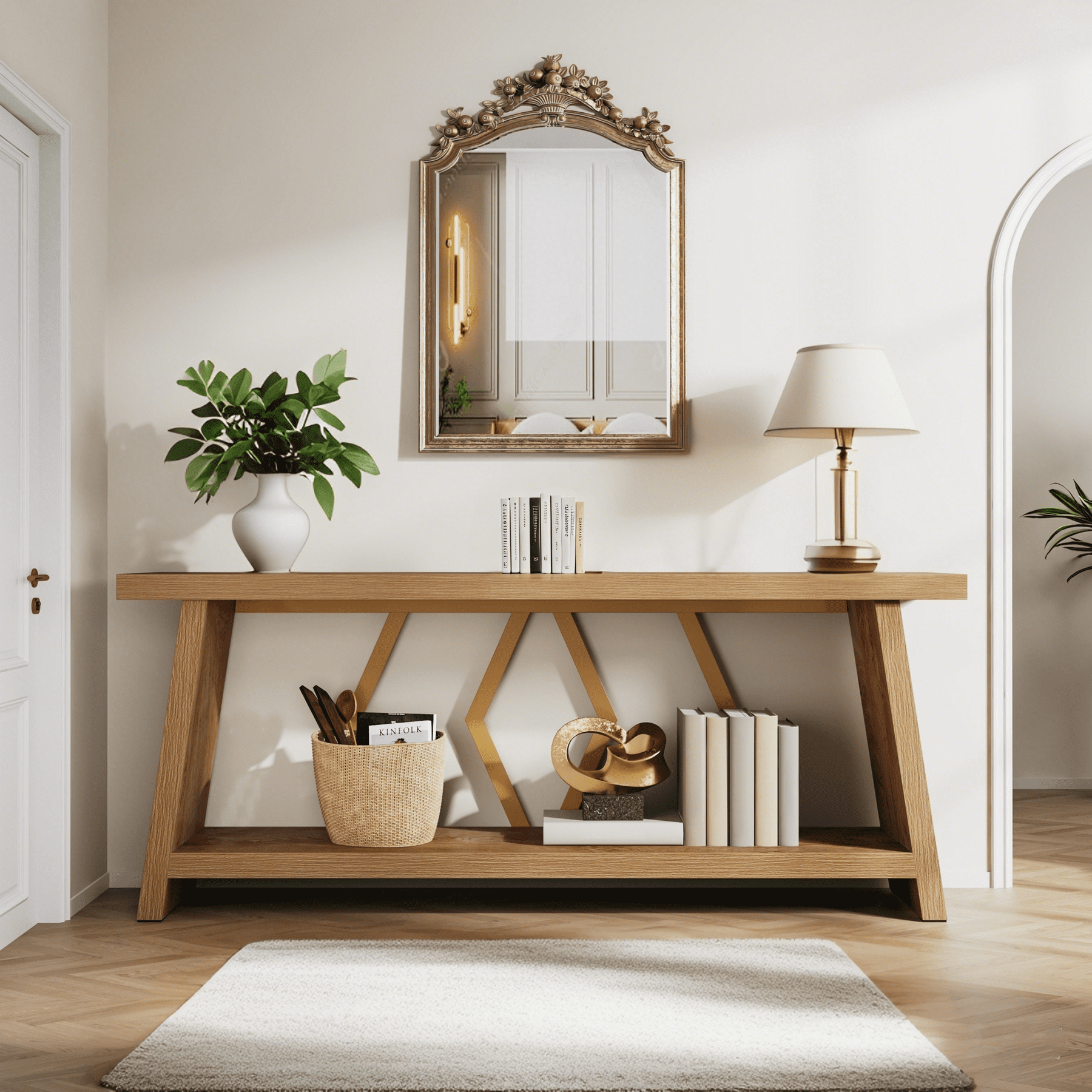 Tribesigns 70.86Inch Farmhouse Console Table, Industrial Sofa Entryway