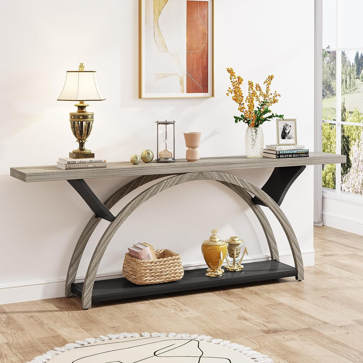 Customer Reviews For Tribesigns 70 87 Console Table With Storage Shelf customer-reviews-for-tribesigns-70-87-console-table-with-storage-shelf