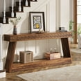 thumbnail image 1 of Tribesigns 70.87-Inch Entryway Table, Narrow Console Table with Storage, Dark Brown, 1 of 10