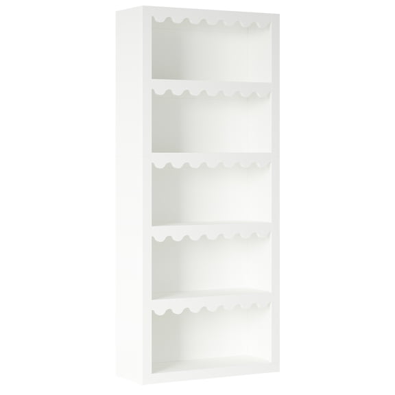 Tribesigns 70.87 in. Tall White Wood 6-Shelf Standard Bookcase Open Bookshelf Floor Standing Corner Display Storage Organizer