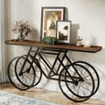 thumbnail image 1 of Finmind 70.9" Console Table, Extra Long Sofa Table with Bicycle Base, 1 of 7