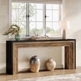 thumbnail image 1 of Finmind 70.9" Console Table, Farmhouse Narrow Wood Sofa Table Behind Couch for Entryway, Black, 1 of 5