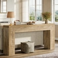 thumbnail image 1 of Tribesigns 70.9" Extra Long Console Table, Narrow Sofa Table Behind Couch, Brown, 1 of 9