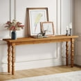thumbnail image 1 of Tribesigns 70.9" Extra Long Console Table, Narrow Wood Sofa Table Behind Couch for Hallway, Brown, 1 of 7