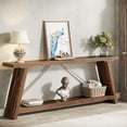 thumbnail image 1 of Tribesigns 70.9" Extra Long Sofa Table, Wood Console Table Behind Couch for Living Room, Dark Walnut, 1 of 7
