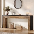 thumbnail image 1 of Tribesigns 70.9" Farmhouse Long Console Table, Wood Sofa Table Behind Couch for Hallway, Black, 1 of 7