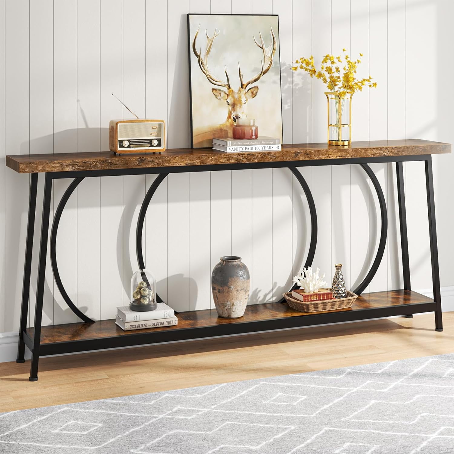 Tribesigns 70.9 Inch Console Table, Extra Long Narrow Console Table ...