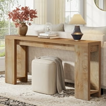 Tribesigns 70.9-Inch Console Table, Farmhouse Narrow Wood Sofa Table Behind Couch, Light Oak Brown