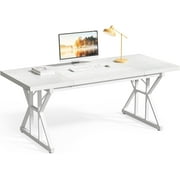 Tribesigns 70.9-Inch Executive Office Desk, Large Computer Work Desk for Home Office White