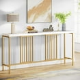 thumbnail image 1 of Tribesigns 70.9 Inch Extra Long Console Table White and Gold Table Narrow Long Entryway Table for Living Room, 1 of 5
