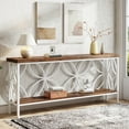 thumbnail image 1 of Tribesigns 70.9-Inch Narrow Sofa Table, Industrial Long Sofa Table Behind Couch, Entry Console Table with Storage for Entryway, Living Room, Foyer, Unique Design, Rustic Brown & White, 1 of 8