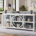 thumbnail image 1 of Tribesigns 70.9" Sofa Console Table, Extra Long Narrow Entryway Tables with 3 Tier Storage Shelves, 1 of 6