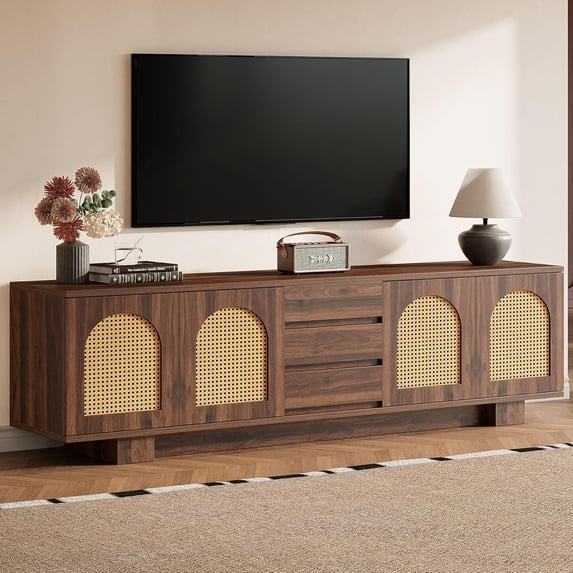 Tribesigns 70.9" TV Stand up to 80 Inches, Modern Entertainment Center for Living Room, Walnut