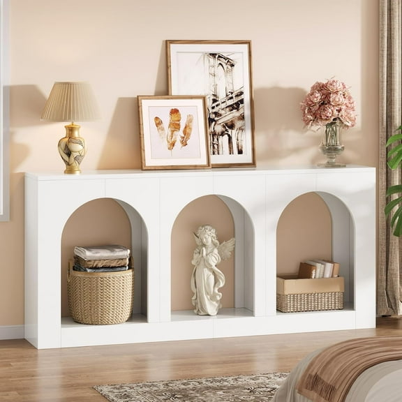 Tribesigns 70.9" White Console Table with Storage