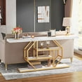 thumbnail image 1 of Tribesigns 70.9 inch Extra Long Console Table, Modern Gold Sofa Table Behind Couch with Storage, 1 of 7